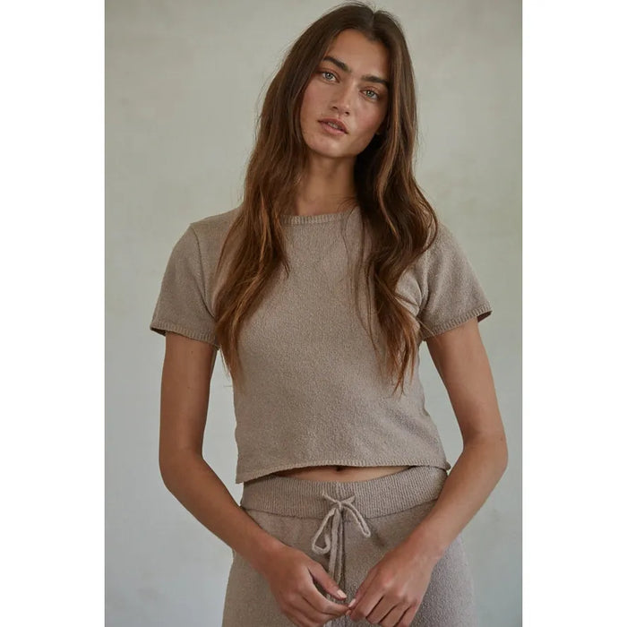 Cozy Travel Top - Mocha (Part of a Matching Set)
