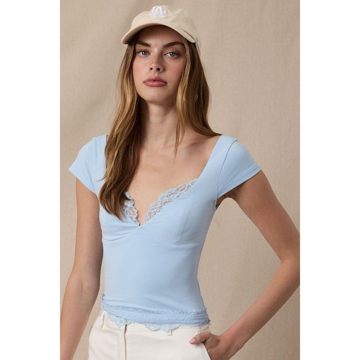 Cap Sleeve Cami in Baby Blue