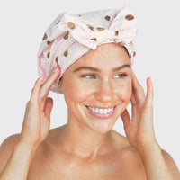 Blush Dot Shower Cap