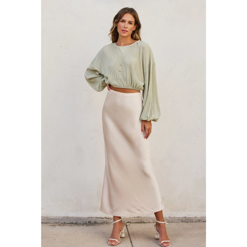 Claudette Satin Skirt