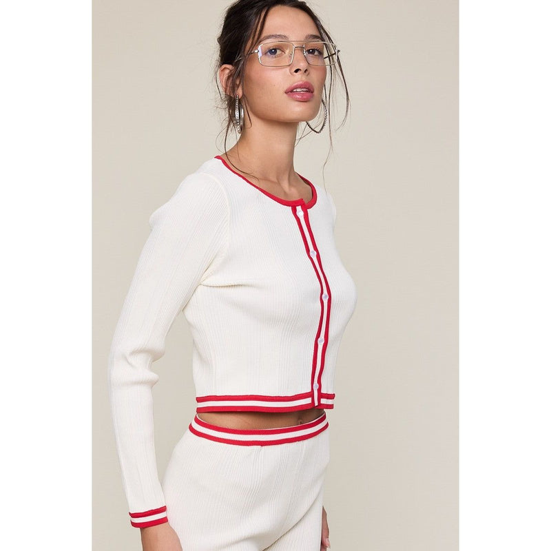 Sag Harbor Cardigan in White
