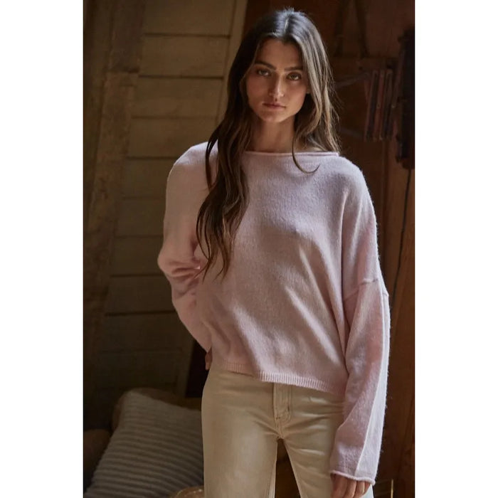 Polly Sweater in Bubblegum Pink