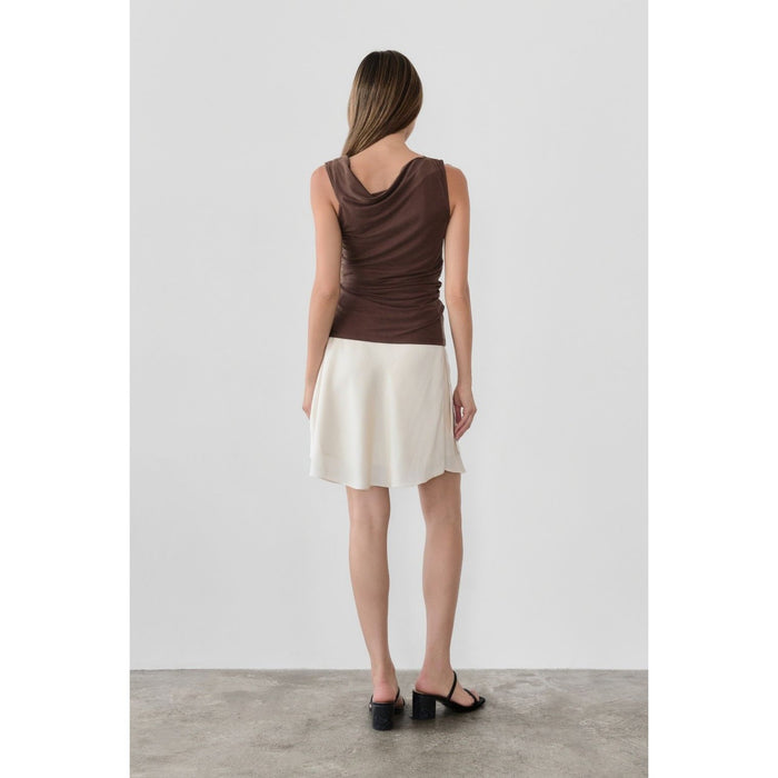 The Emilia Top in Brown