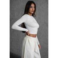 Cora Long Sleeve Top (Heather Grey)