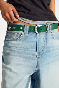 Rhodes Stud Belt- Emerald