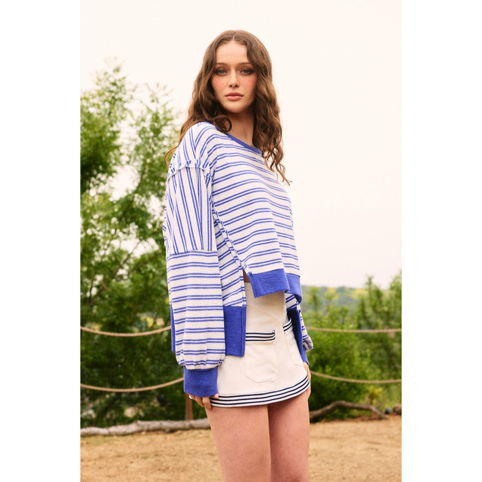 HIgh Low Stripe Top