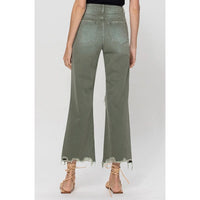 Vintage Crop Flare Jean (Vintage Olive)