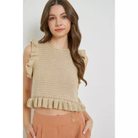 Ruffle Crochet Top