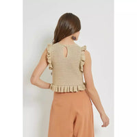 Ruffle Crochet Top