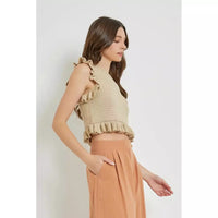 Ruffle Crochet Top